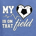 thumbnail image 2 of Wild Bobby, My Heart Is On That Soccer Field, Sports, Unisex Graphic Hoodie Sweatshirt, Vintage Heather Blue, X-Large, 2 of 4