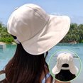 thumbnail image 2 of Sombrero de pescador de ala ancha para mujer, visera plegable, ajustable, para exteriores, 2 of 5