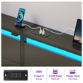 thumbnail image 4 of Greenstell Twin Size Bed Frame with LED Lights, USB Outlets & Under-Bed Storage, Modern Headboard for Bedroom，Black, 4 of 8