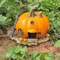 thumbnail image 3 of Top Collection Miniature Fairy Garden and Terrarium Orange Pumpkin Fairy House Statue, 4 by 4.5-Inch, 3 of 3