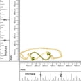 thumbnail image 5 of AFFY Heart & Round Shape Simulated Peridot Infinity Heart Chain Bracelets In 14k Yellow Gold Over Sterling Silver -7.5", 5 of 7