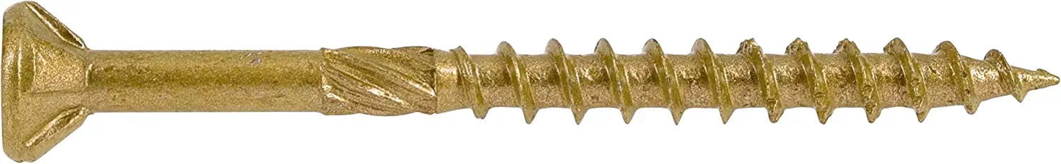 Power Pro 967786 Wood Screws, #8 x 2", Premium Outdoor Deck Screws, Rust Resistant, Epoxy Coated Bronze, 3000pcs Tub