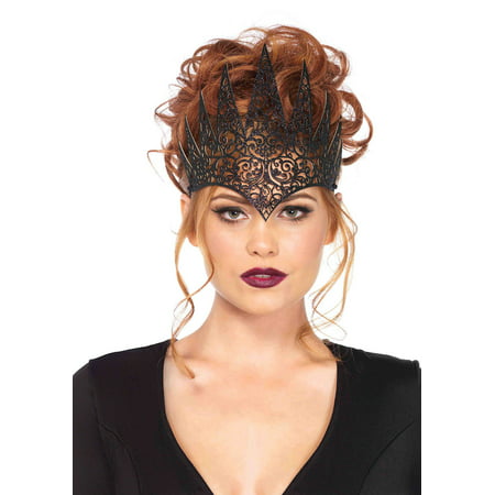 Leg Avenue Women's Royal Black Crown Halloween Accessory