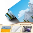 thumbnail image 4 of Wallpaper Cartoon Forest Mountain Scenery Outdoor Campfire Camper Peel and Stick Wall Murals 69"H x 96"W Removable PVC Wall Paper Self-Adhesive Wall Paintings Art Decor for Bedroom Living Room, 4 of 7