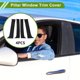 thumbnail image 2 of Moldura de Ventana del Pilar de la Puerta Unique Bargains para Chevy Silverado 2007-2013 Negro Frontal Izquierdo Derecho Sticker Antirrayaduras Cubierta Exterior de Puerta 4 Pcs, 2 of 8