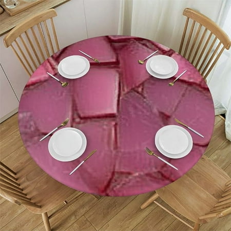 

Autua Mosaic Round Tablecloth Stain-Resistant Washable Indoor Outdoor Restaurant Wedding Party Kitchen Holiday Dinner Tablecloth 42 -46