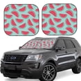 thumbnail image 2 of Picia Watermelon 2 Piece Car Windshield Sun Shade Foldable | Foldable Sun Shield for Front Window Blocks UV Rays and Keeps Your Vehicle Cool-Large, 2 of 7