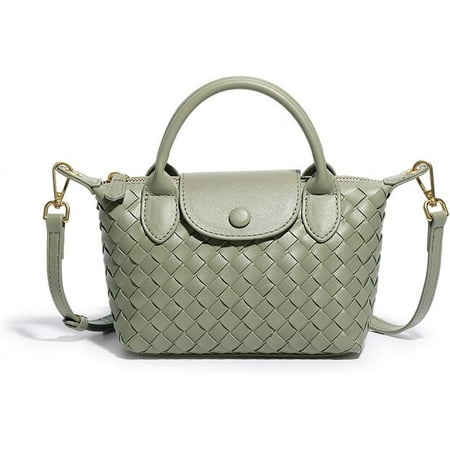 XiaoBanDeng Mini Small Size Braided Luxury Leather Women s top Handle Handbag Fashion Travel Daily Satchel