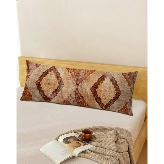 Vintage Geometric Floral Throw Pillow Cover,Traditional Turkish Tribal Printed Rectangle Decorative Pillow Case Protector Soft Cushion Cover Lumbar Pillowcase for Couch Sofa Bedroom Decor 20x54 Inch