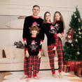 thumbnail image 2 of Conjunto de traje de casa con estampado de cuadros rojos y verdes con copos de nieve para padres e hijos de Navidad 2024, 2 of 3