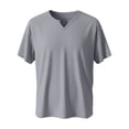 thumbnail image 2 of Rhuody Tops For Womens V Neck Short Sleeve T Shirt T Shirt For Ladies Tee Shirt Simple Wear Grey M, 2 of 3