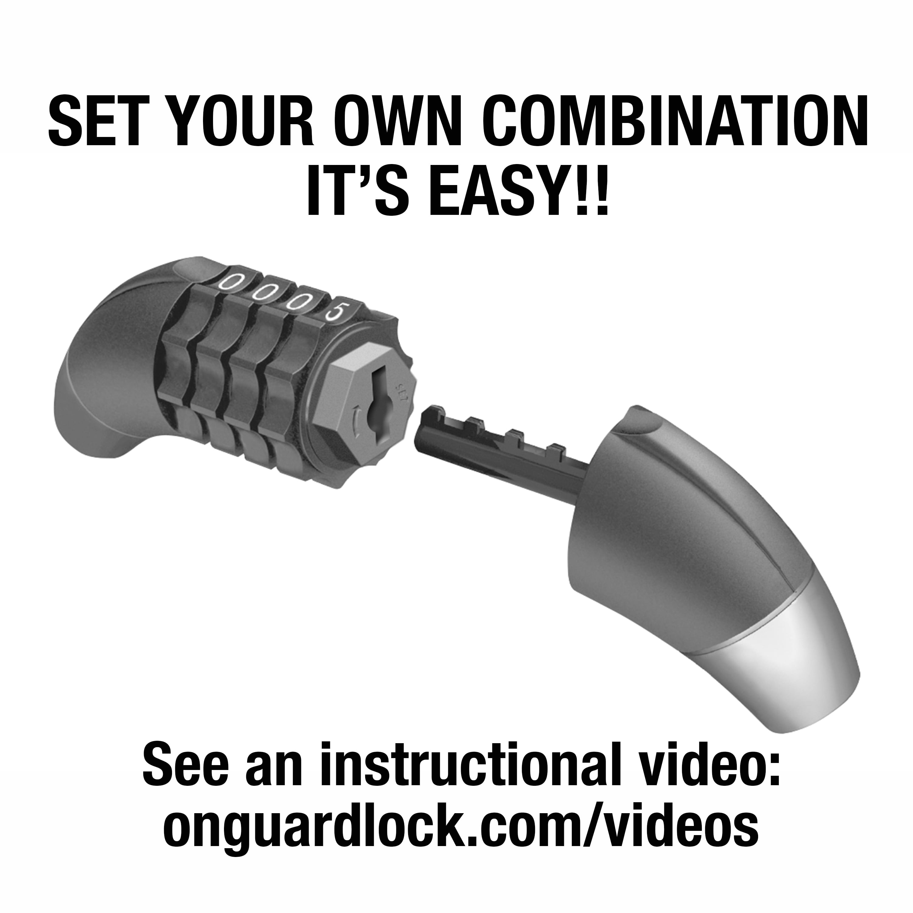 Onguard Bike Lock 12mm Combo Cable Bike Lock (Resettable, 6ft. x 0.47in.)