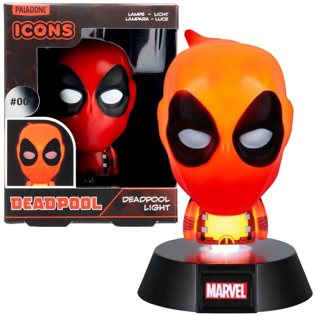 Luz de Icono 3D Paladone Deadpool Disney Marvel Roja con Licencia Oficial