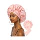 thumbnail image 1 of wonima11 Extra Large Satin Bonnet for Sleeping Jumbo Silk Bonnet Double Layer Hair Bonnet for Women with Elastic Tie Band Sleep Bonnet Hair Wrap for Braids Curly Hair(Apricot Powder+Champagne), 1 of 1
