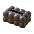 thumbnail image 2 of WeiLaiKeQi Tissue Box Cover Desktop Facial Tissue Holder for Bedroom Vanity Dining Room faux black walnut, 2 of 9
