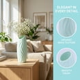 thumbnail image 2 of Unique Bargains Bud Vase for Single Stem Roses Plastic Vase Green 2.8"L x 2.8"W x 7.9"H, 2 of 6