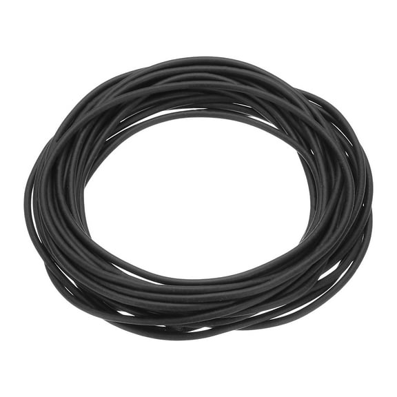 Uxcell Silicone Foam Seal Strip, 16.4FT 0.06"Dia Round High Density Solid Sponge Rubber Weather Stripping Cord, Black
