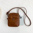 thumbnail image 4 of Bolso Damas Teléfono Celular PU Cuero Bolsos Moda Suave Efectivo Monedero Marrón, 4 of 8