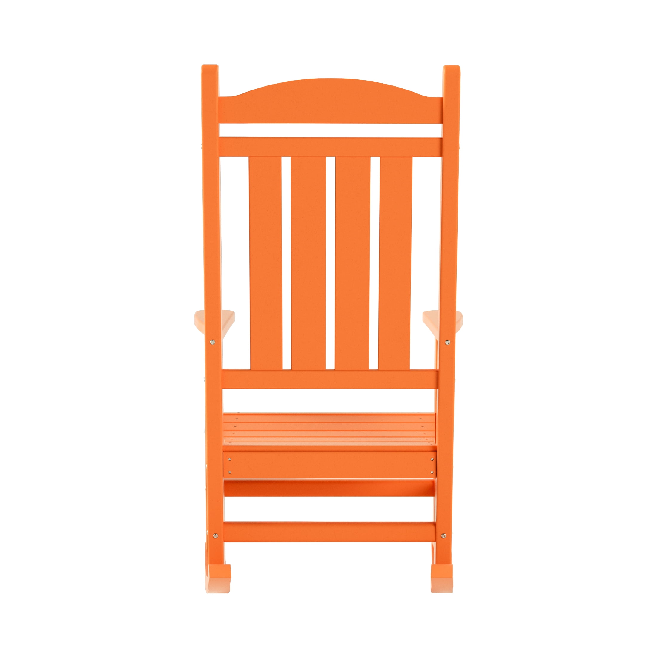 GARDEN Classic Plastic Adirondack Porch Rocking Chair, Orange