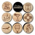 thumbnail image 6 of Creative Crafthouse Mexican Train Hub & Tokens, New Mexico Edition Wood Accessories, USA Made, 6 of 6
