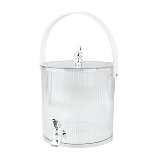 Tnarru Beverage Dispenser Cold Water Jug with Faucet Sturdy Portable Cold Kettle Beverage Dispenser Container for Table Home Kitchen 19cmx18.5cm 3.5L