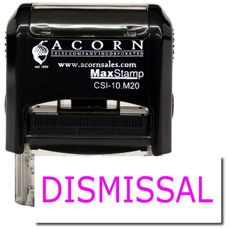 Self-Inking Dismissal Stamp with Green Ink
