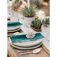 thumbnail image 6 of Cloth Napkins Set of 6 - 20x20 Inches, Teal Washable Reusable Table Napkins, Retro Oil Painting Modern Abstract Art Aesthetics Soft & Absortbent Dining Napkin for Party Wedding Hotel Restaurant, 6 of 8