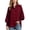 Wine, variant on Button Down Blouses for Women Dressy Casual Smocked Cuffed Long Sleeve Shirts Fashion Collared Work Tunic Tops
