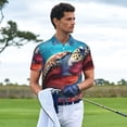 thumbnail image 4 of Salouo Colorful Ocean Sea Turtle for Men's Short Sleeve Polo Shirts,Polo Shirts for Men Performance Short Sleeve Golf Shirt Athletic Casual Collared T-Shirt-X-Large, 4 of 8