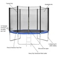thumbnail image 3 of Gymax 10 FT Trampoline Combo Bounce Jump Safety Enclosure Net W/Spring Pad Ladder, 3 of 10