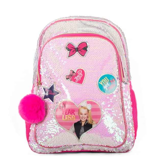 Mochila Escolar ATMPACKS Jojo Siwa Lentejuela y Pompon