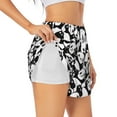 thumbnail image 2 of Bixox Women's Seamless Pattern Cute Panda pattern 2 in 1 Running Shorts - Lightweight Athletic Workout Gym Yoga Shorts Liner with Pockets - Medium, 2 of 7