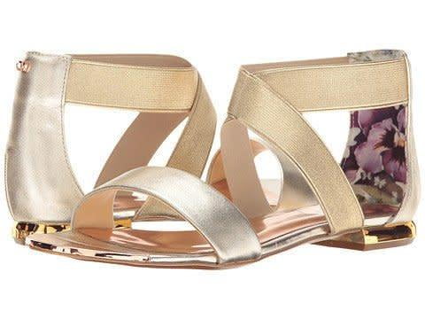 ted baker gold sandals