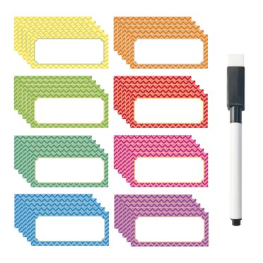54pcs Writable Magnets Labels Name Marking Labels Magnet Name Tags Name Labels for Office ...