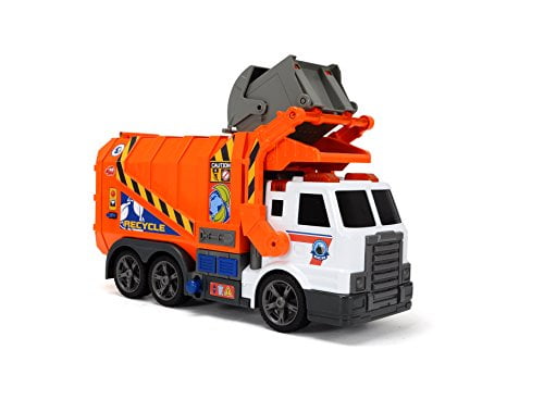 dickie toys garbage truck orange