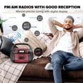 thumbnail image 5 of Boombox CD Cassette Player Combo, Boom Box and AM FM Radio with Bluetooth for Home & Outdoor, Stereo Sound with Remote Control, 5 of 7