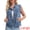 Blue, variant on Womens Denim Vest Button Down Jacket Sleeveless Jean Jacket M Dark Blue