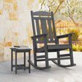 thumbnail image 6 of Dycanpo Outdoor Rocking Chair and Side Table Set, Weather Resistant Proch Rocker for Adult, Gray, 6 of 8