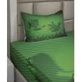 thumbnail image 2 of Ambesonne Green Fitted & Top Sheet Set with Sham, Tropic Banana Tree Leaf, Green, 2 of 4