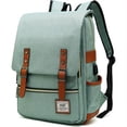 thumbnail image 4 of 1 Mochila De Nailon Vintage Para Portátil Con Puerto De Carga USB, Mochila De Negocios Delgada Resistente A Desgarros Para Viajes, Universidad, Escuela, Mochila Informal Para Hombres, Mujeres, Se Adap, 4 of 4
