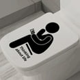 thumbnail image 7 of Esaierr Logo Toilet Bowl Sticker Wall Decals Sticker Decor Black Sign for Toilet Closestool Decorative Sticker 2PCS, 7 of 7