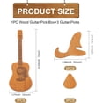 thumbnail image 2 of 1 Set Guitar Shaped Wood Guitar Pick Box Holder Collector with Magnetic Clasps Dark Orange 6.5x4.5x11cm, 2 of 7