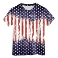 thumbnail image 4 of Kogui Boys Girls Graphic 4th of July Shirts Funny American Flag Tshirts Kids Short Sleeve Tees (Dark Blue,6-7 Years), 4 of 4