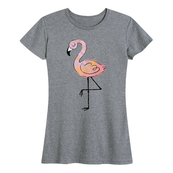 Instant Message - Flamingo Watercolor - Women's Short Sleeve Graphic T-Shirt