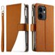 thumbnail image 1 of Funda cartera GANGXUN para OPPO Reno 13F , cuero PU con tarjetero, cremallera, correa de mano, soporte y protección 806°, 1 of 6