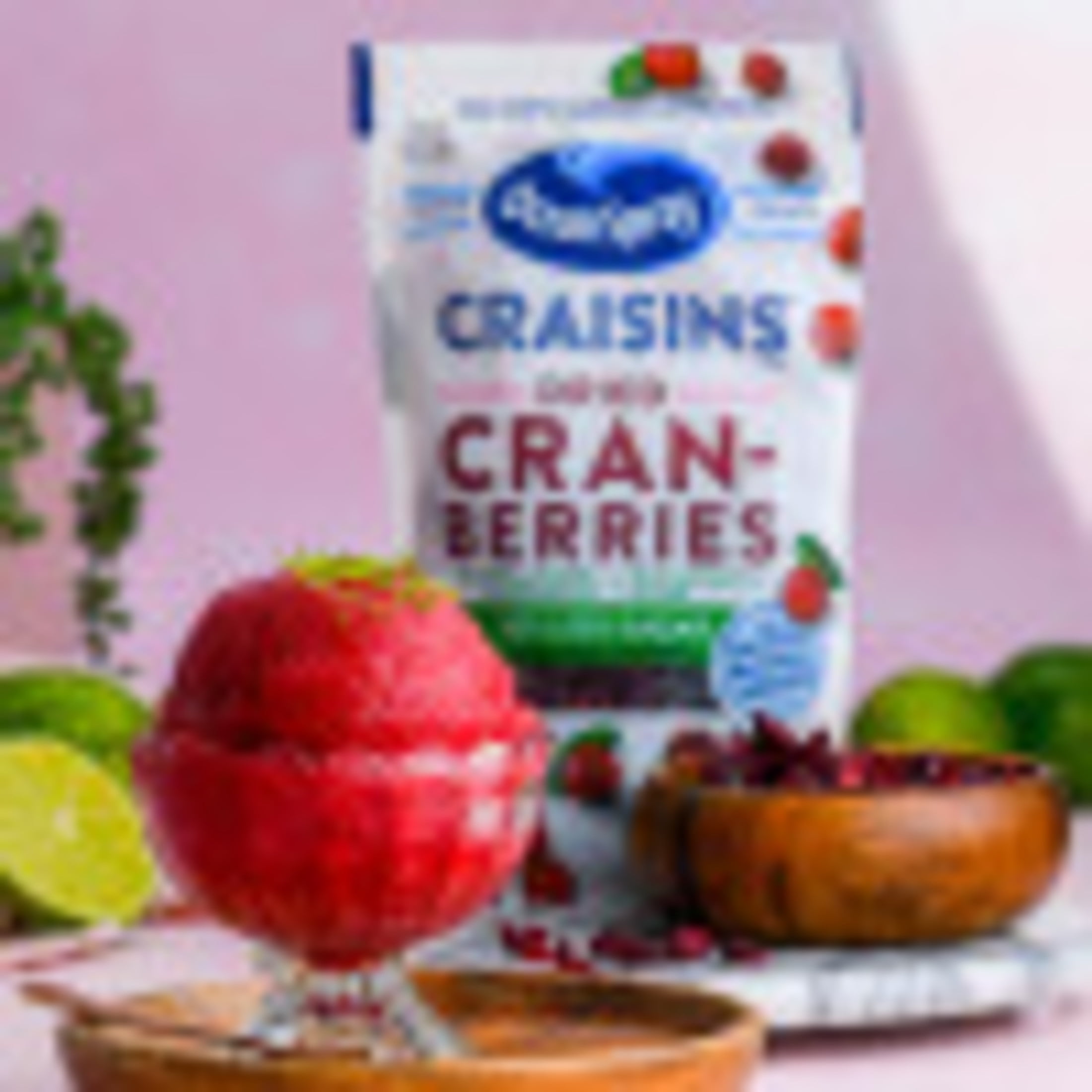 (4 pack) Ocean Spray® Craisins®, 50% Less Sugar Dried Cranberries, Dried Fruit, 20 oz Pouch