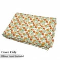 thumbnail image 5 of Floral Floor Pillow Lounger Cover, Charming Blossom Garden Field Spring Branches Watercolor Art, Nap Mat Printed Fabric Case for 5 Pillows, 88" x 27", Forest Green Vermilion, by Ambesonne, 5 of 5