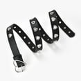 thumbnail image 6 of PU Leather Adjustable Heart Waistband for Boy Girl Lady Women Luxury Designer Metal Buckle Belts 106x2.3cm, 6 of 9
