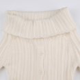 thumbnail image 3 of Moda Mujer Suéter Fuera del hombro Jersey de punto Slim Fit Streetwear (Beige S) FLhrweasw Para estrenar, 3 of 7