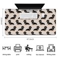 thumbnail image 5 of Long Mouse Pads for Desk,Cute Dachshund Desk Mats on Top Of Desks, Desk Mouse Pad Extra Large with 3mm Non-Slip Base and Stitched Edge for Gaming,Office,Work,Home 47.3"x23.6", 5 of 6